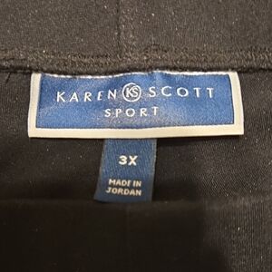 Karen Scott Sport Black Pants 3X